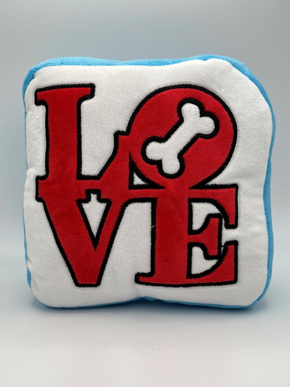 Dog Toy Inspired by Philadelphia's Love Park Sculpture Plush with Squeaky Inside